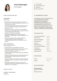 Lebenslauf-Vorlage für Lohnmanager*in #2