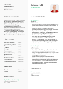 Lebenslauf-Vorlage für Bau-Buchhalter*in #2