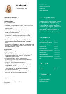 Lebenslauf-Vorlage für Fondsbuchhalter*in #2