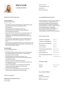 Lebenslauf-Vorlage für Fondsbuchhalter*in #1