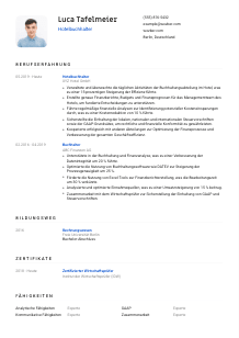 Lebenslauf-Vorlage für Hotelbuchhalter*in #1