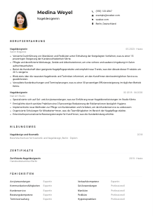 Lebenslauf-Muster für Nageldesigner*in