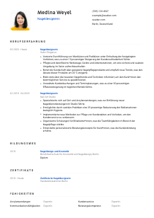 Lebenslauf-Vorlage für Nageldesigner*in #1