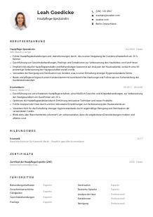 Lebenslauf-Muster für Hautpflege-Spezialist*in