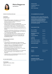 Lebenslauf-Vorlage für Salonleiter*in #2