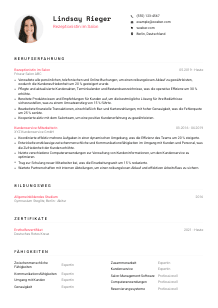 Lebenslauf-Vorlage für Rezeptionist*in im Salon #1