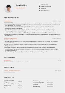 Lebenslauf-Vorlage für Spa-Assistent*in #3