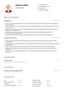 Lebenslauf-Muster für Spa-Direktor*in
