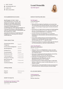 Lebenslauf-Vorlage für Spa-Manager*in #3