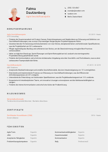 Lebenslauf-Vorlage für Agile*r Geschäftsanalyst*in #3
