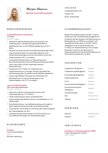Lebenslauf-Vorlage für Banken-Geschäftsanalyst*in #2