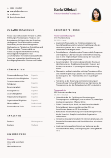 Lebenslauf-Vorlage für Finanz-Geschäftsanalyst*in #3