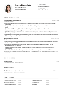 Lebenslauf-Muster für Gesundheitswesen-Geschäftsanalyst*in