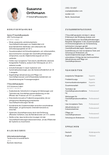 Lebenslauf-Vorlage für IT-Geschäftsanalyst*in #2