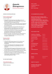 Lebenslauf-Vorlage für RPA-Geschäftsanalyst*in #3