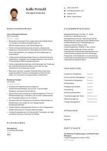Lebenslauf-Vorlage für Managementberater*in #1