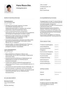 Lebenslauf-Vorlage für Strategieberater*in #1