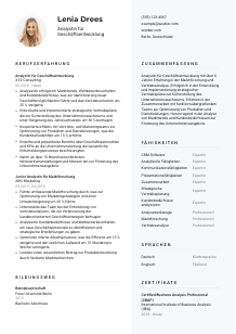 Lebenslauf-Vorlage für Analyst*in für Geschäftsentwicklung #2
