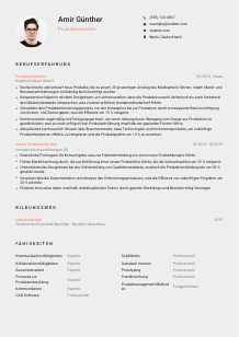 Lebenslauf-Vorlage für Produktentwickler*in #3
