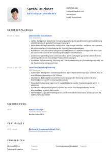 Lebenslauf-Vorlage für Administrative*r Generalleiter*in #1