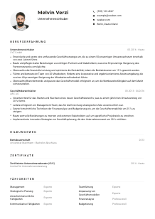 Lebenslauf-Muster für Unternehmensinhaber*in