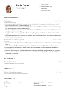 Lebenslauf-Muster für Praxismanager*in