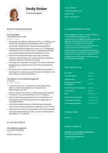 Lebenslauf-Vorlage für Praxismanager*in #2