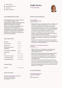 Lebenslauf-Vorlage für Praxismanager*in #3
