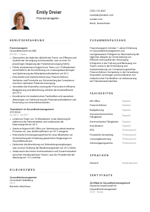 Lebenslauf-Vorlage für Praxismanager*in #1