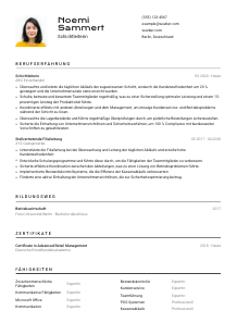 Lebenslauf-Vorlage für Schichtleiter*in #2