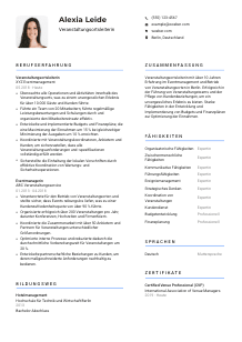 Lebenslauf-Vorlage für Veranstaltungsortsleiter*in #2