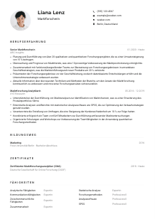 Lebenslauf-Muster für Marktforscher*in
