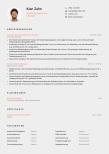 Lebenslauf-Vorlage für Marketing-Operations-Manager*in #3