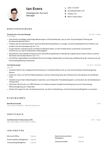 Lebenslauf-Muster für Strategischer Account Manager*in