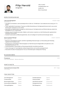 Lebenslauf-Vorlage für Anlageleiter*in #2