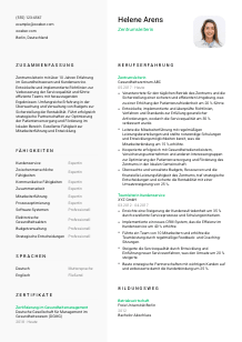Lebenslauf-Vorlage für Zentrumsleiter*in #2