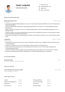 Lebenslauf-Muster für FedEx-Betriebsleiter*in