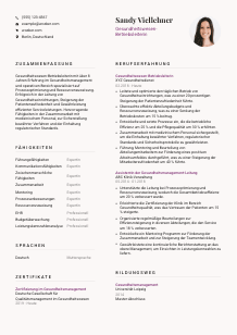 Lebenslauf-Vorlage für Gesundheitswesen-Betriebsleiter*in #3