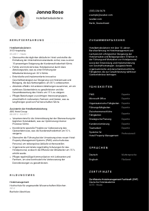 Lebenslauf-Vorlage für Hotelbetriebsleiter*in #3