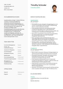 Lebenslauf-Vorlage für Investitionsleiter*in #2