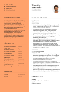 Lebenslauf-Vorlage für Investitionsleiter*in #3