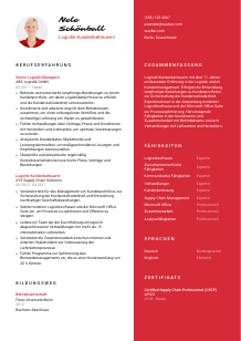 Lebenslauf-Vorlage für Logistik-Kundenbetreuer*in #3