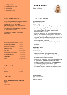 Lebenslauf-Vorlage für Planungsleiter*in #3