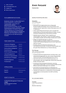 Lebenslauf-Vorlage für Risikoleiter*in #3