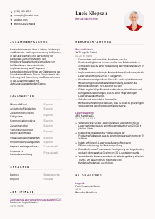 Lebenslauf-Vorlage für Bestandsleiter*in #3