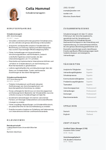 Lebenslauf-Vorlage für Schadensmanager*in #2