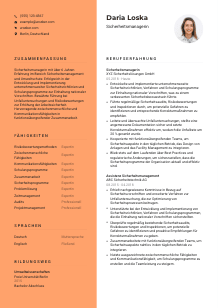 Lebenslauf-Vorlage für Sicherheitsmanager*in #3