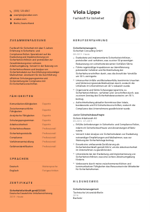 Lebenslauf-Vorlage für Fachkraft für Sicherheit #3