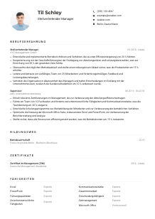 Lebenslauf-Muster für Stellvertretende*r Manager*in