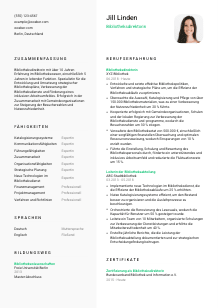 Lebenslauf-Vorlage für Bibliotheksdirektor*in #2